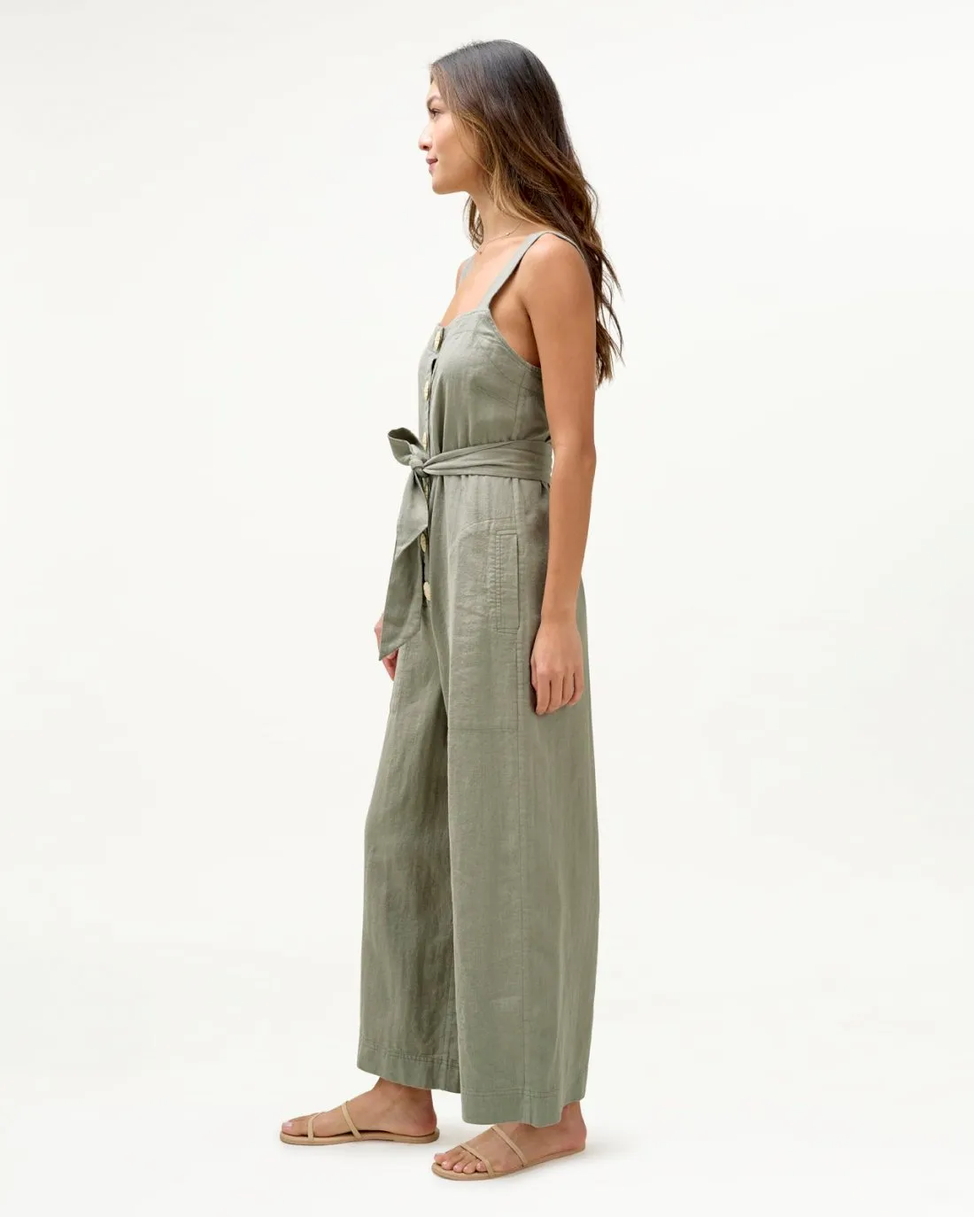 Mary Lawless Lee x Splendid Button Jumpsuit