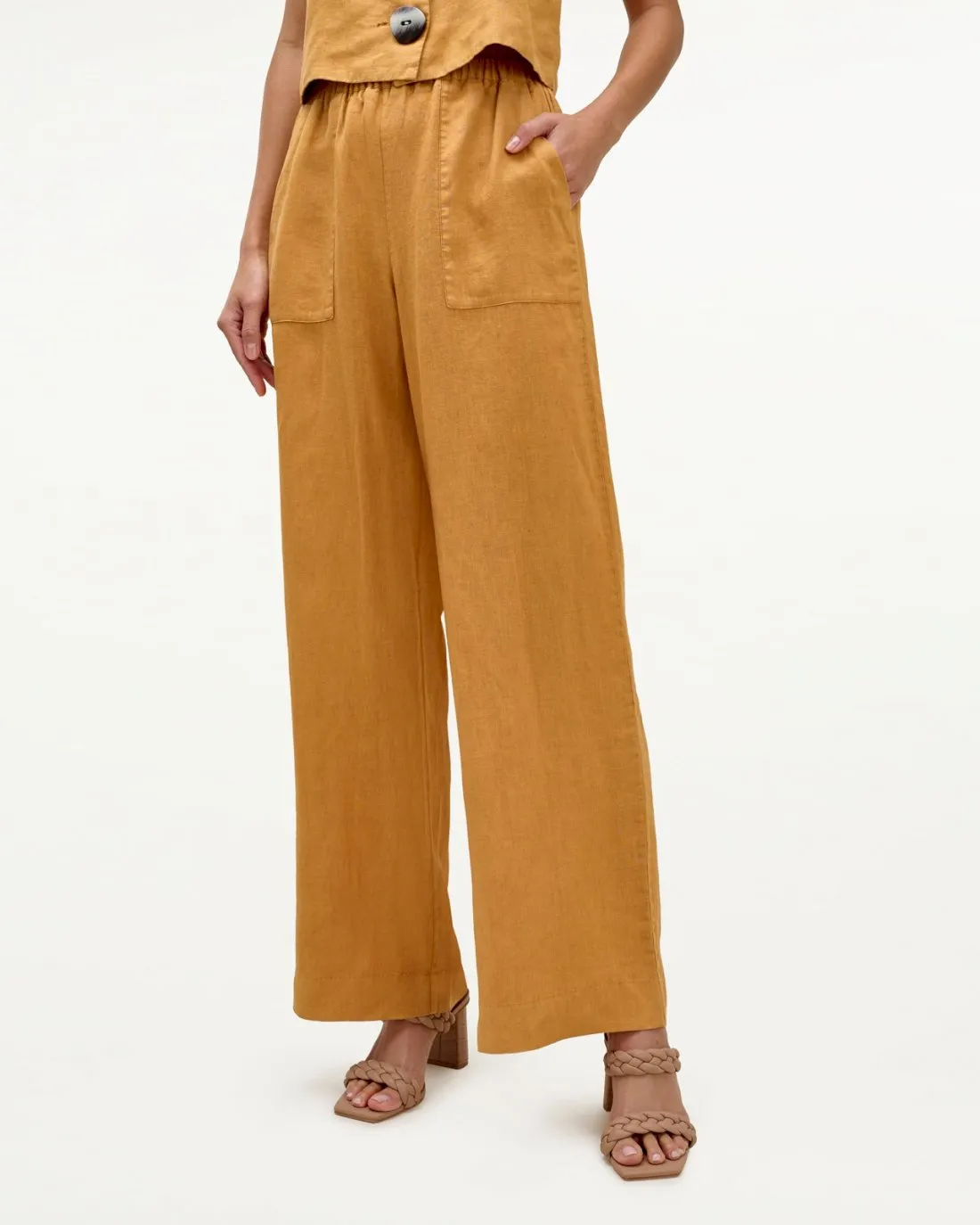 Mary Lawless Lee x Splendid Linen Wide Leg Pant