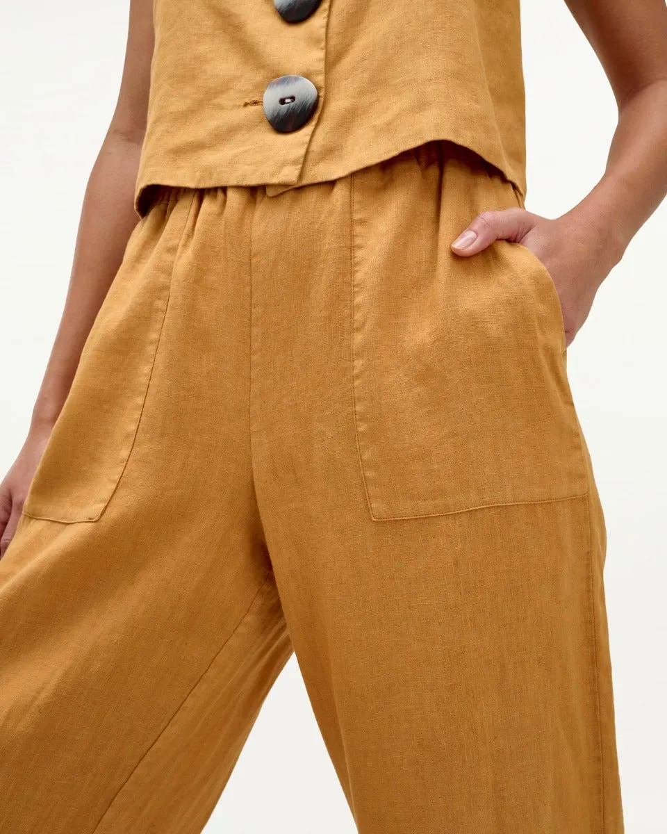 Mary Lawless Lee x Splendid Linen Wide Leg Pant