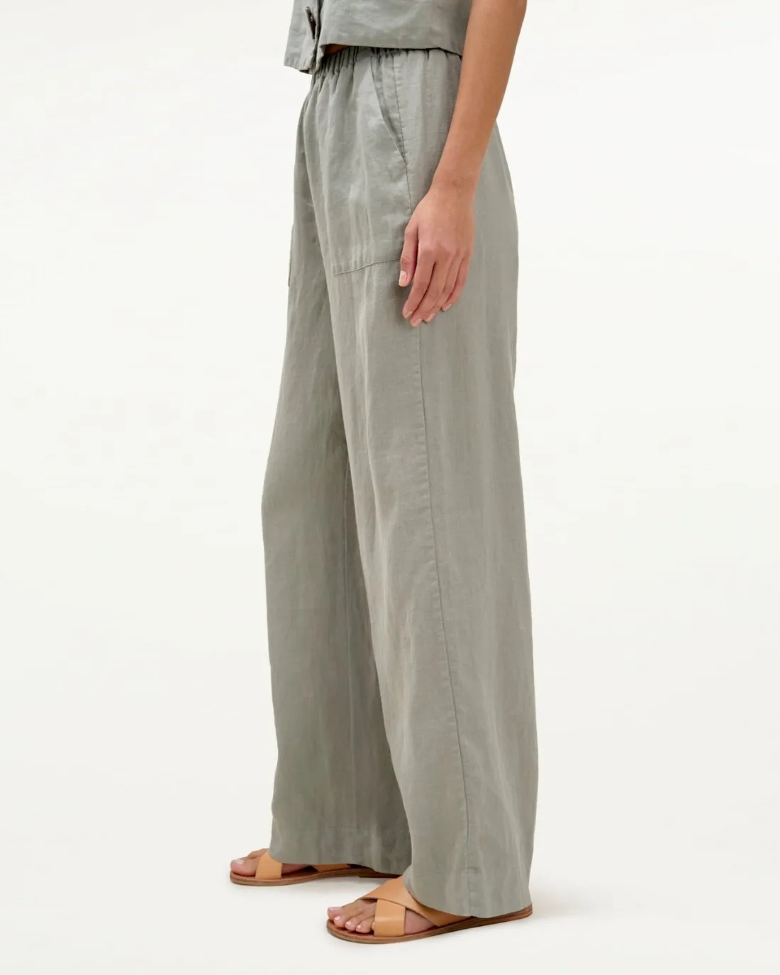 Mary Lawless Lee x Splendid Linen Wide Leg Pant