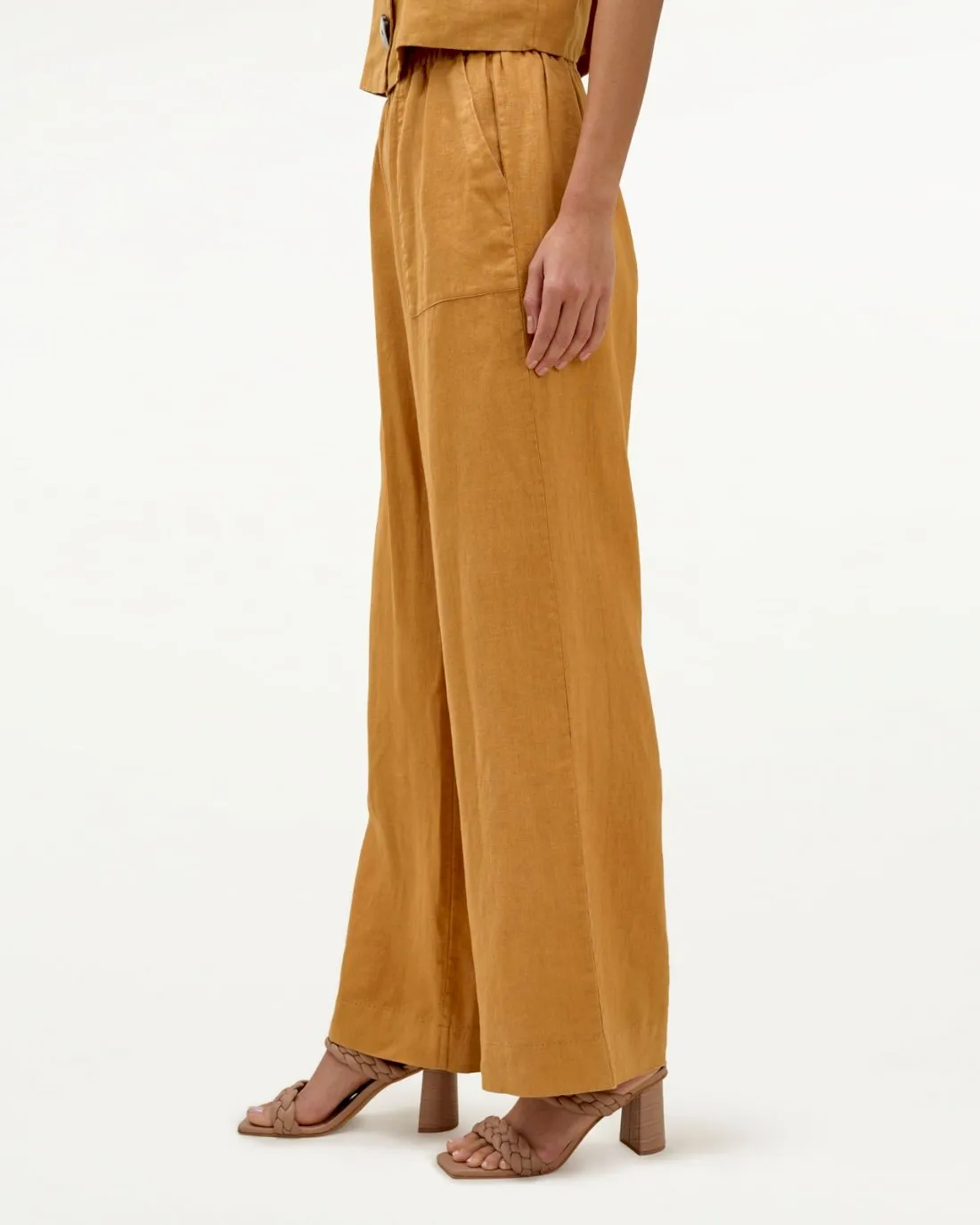 Mary Lawless Lee x Splendid Linen Wide Leg Pant