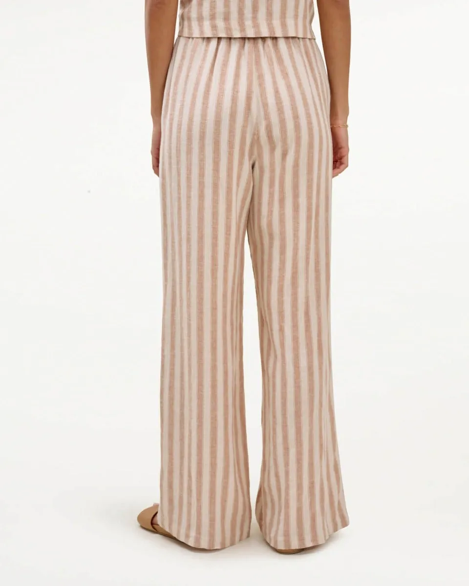 Mary Lawless Lee x Splendid Stripe High-Waisted Wide Leg Pant