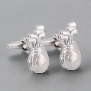 MarZthomson Golf Bag Cufflinks in Silver (Online Exclusive)