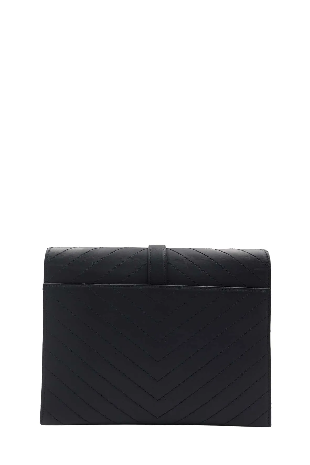 Medium Monogram Matelassé Envelope Chain Bag Black