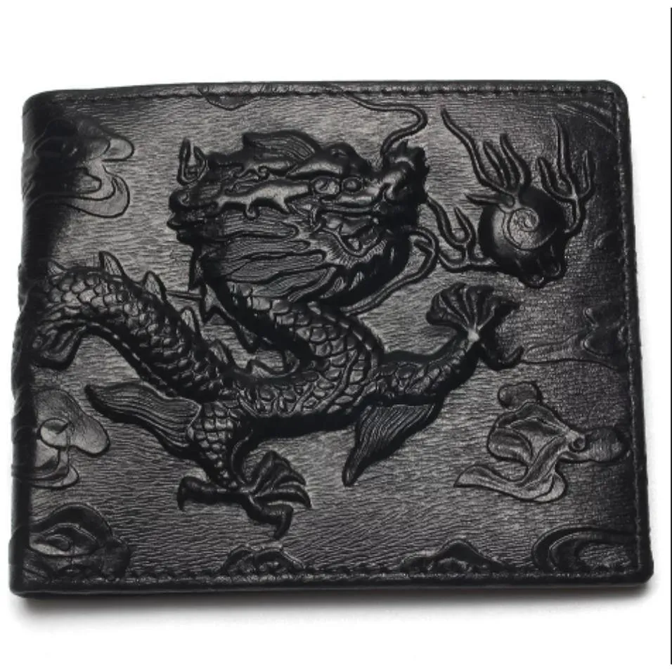 Men's 3D Dragon Leather Wallet