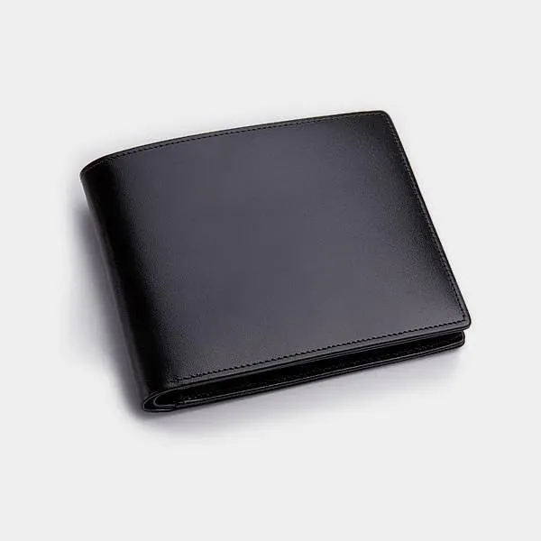 Men's Billfold Wallet ANTORINI in Black Satin, 8cc