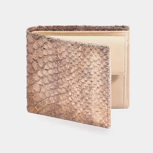 Men's Leather Wallet Essence in Metallic Bronze