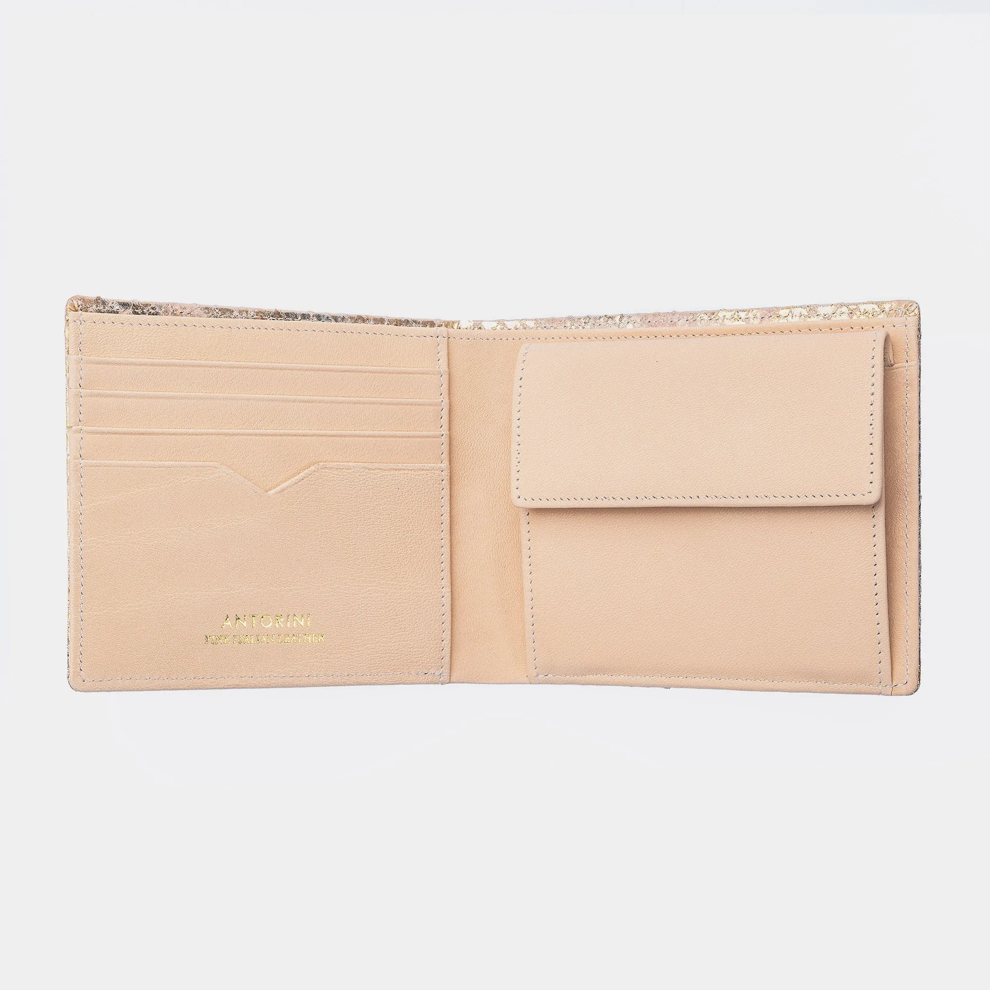 Men's Leather Wallet Essence in Metallic Bronze