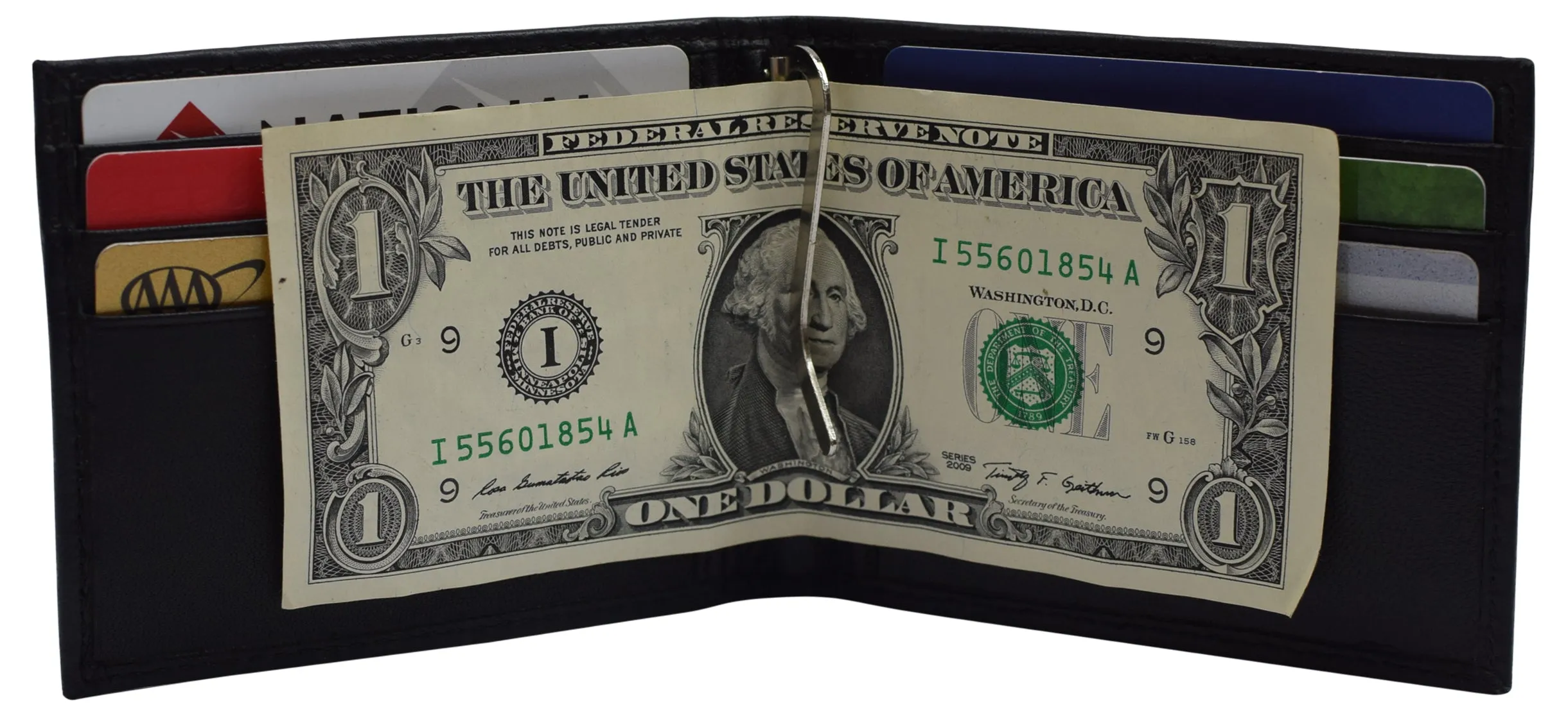 Mens Wallet with Money Clip Slim RFID Front Pocket Wallets for Men