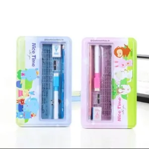 Metal Wide Pencil Box - All in One