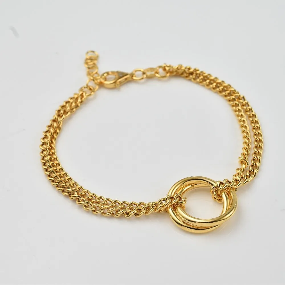 Molto Wave Dual Chain Bracelet