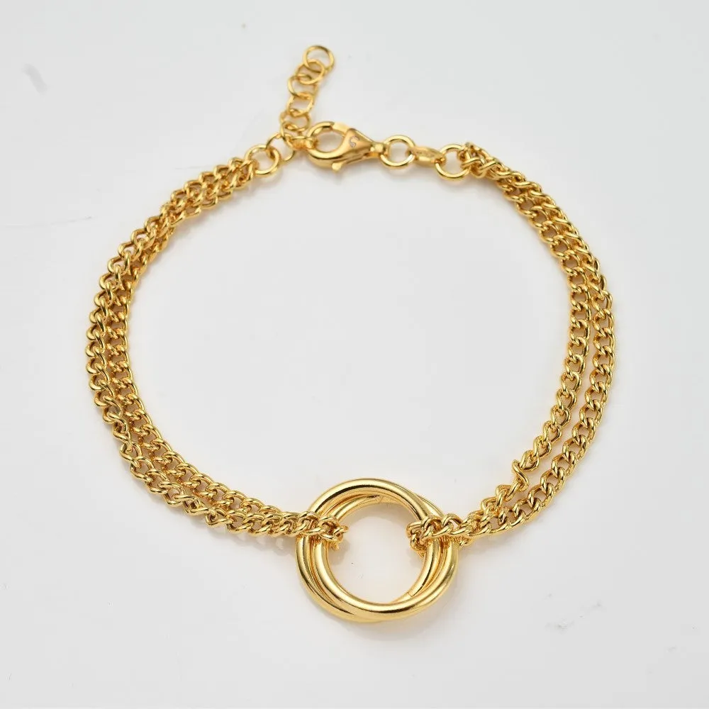 Molto Wave Dual Chain Bracelet