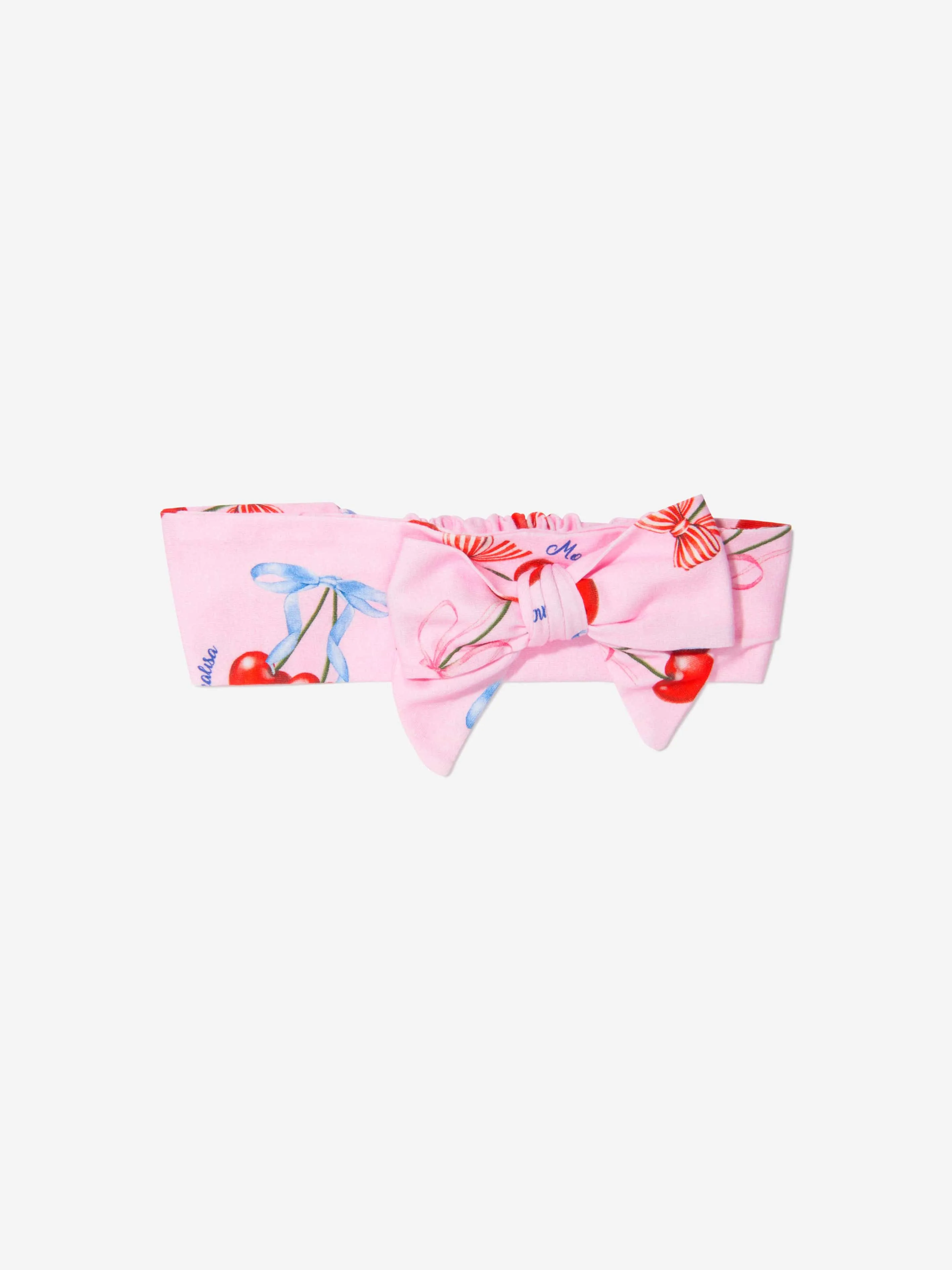 Monnalisa Girls Cotton Cherry Print Headband