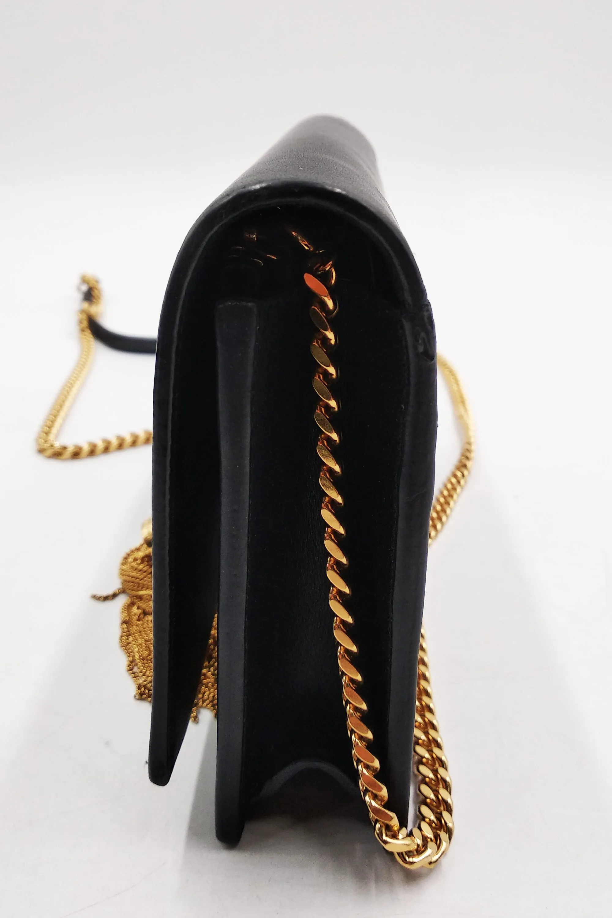 Monogram Small Kate With Tassel Black With Gold Hardware Black