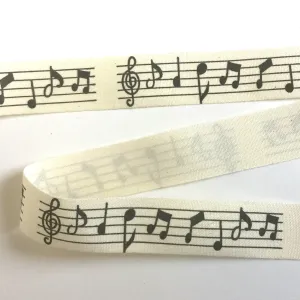 Music - Natural Cotton Icon Ribbons