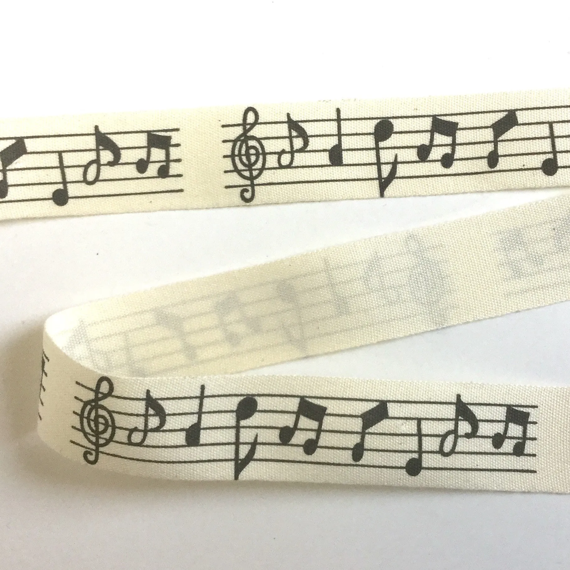 Music - Natural Cotton Icon Ribbons