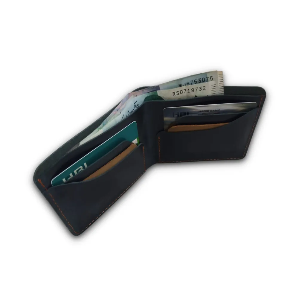 Navy Men's Leather Wallet