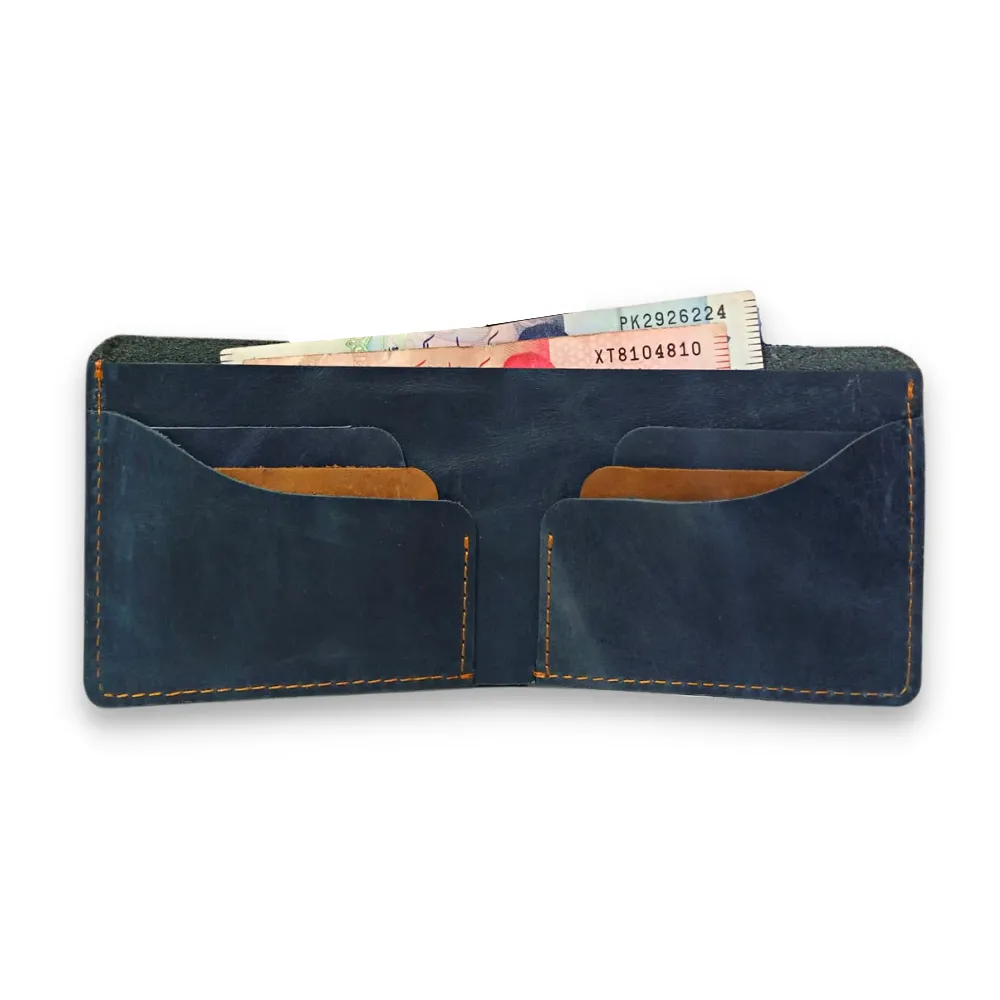 Navy Men's Leather Wallet