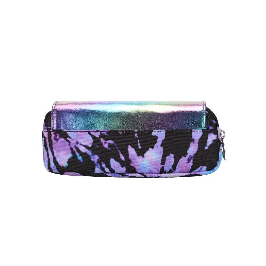 Neon Black Purple Tie dye Pencil Case