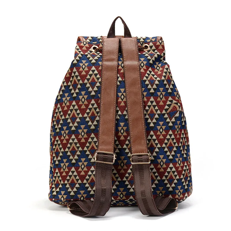 New Hollow Out PU Leather Bohemian Vintage Women Backpack