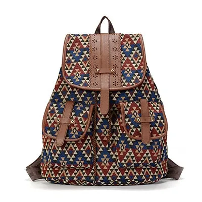 New Hollow Out PU Leather Bohemian Vintage Women Backpack