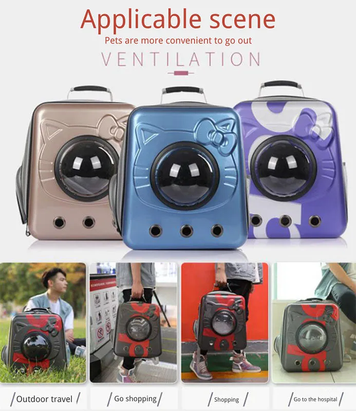 New portable pet space backpack