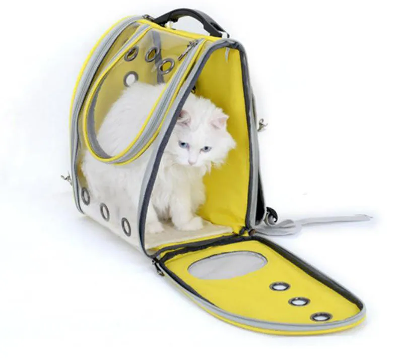 New transparent folding backpack for cats and dogs