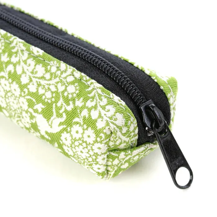 Nishijin-ori Pencil Case - Flower and Dog - ,  Made in Kyoto, Japan,  Japanese traditional craft pen case