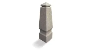 Obelisk Bollard with Reveal Line and Decorative Base