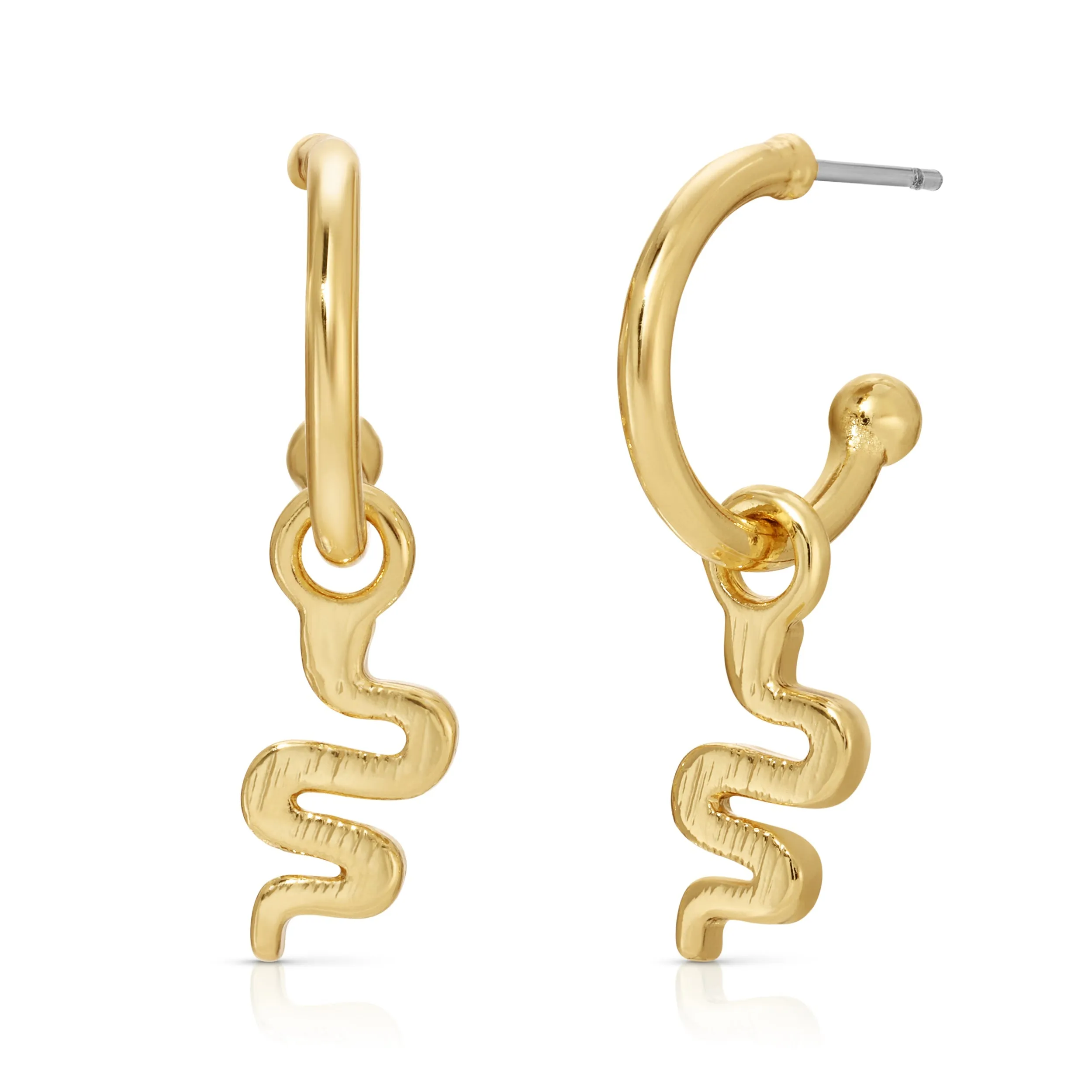 Oh So Charming - Snake Hoops