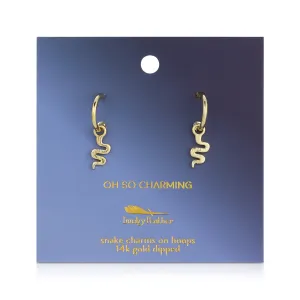 Oh So Charming - Snake Hoops