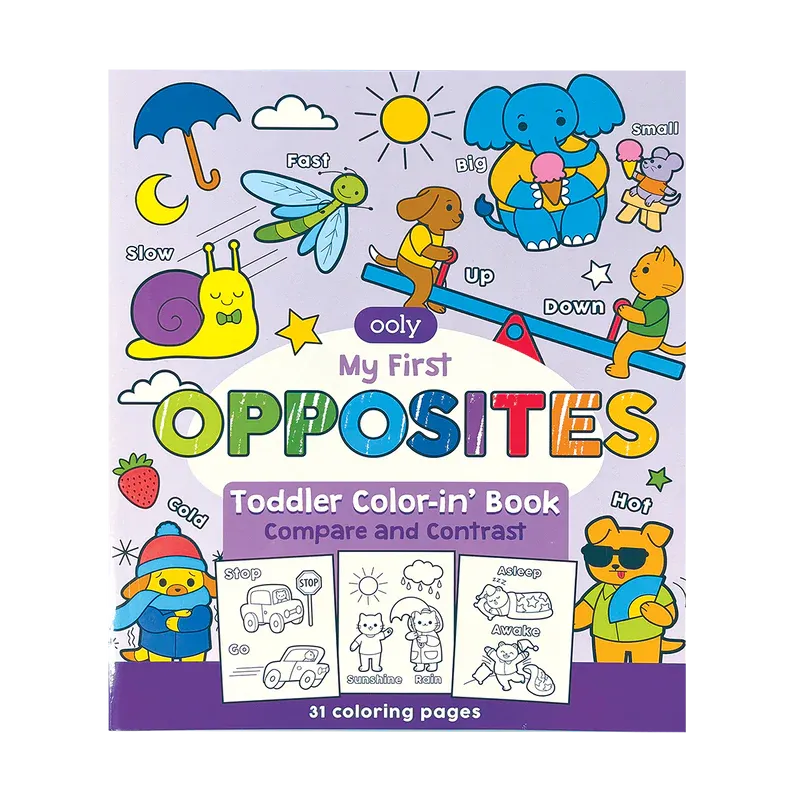 Ooly Color-In' Book Toddler - My First Opposites