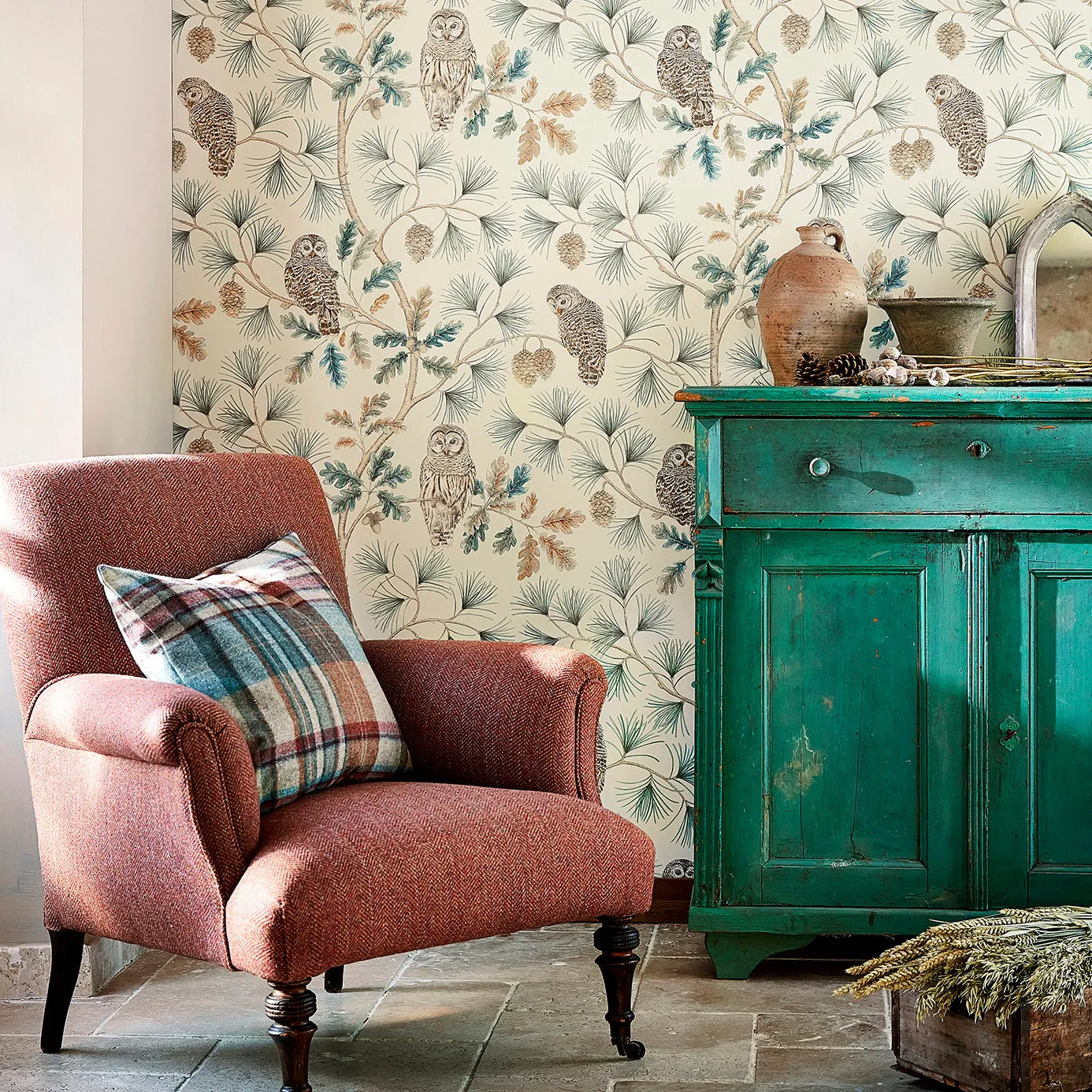 Owlswick Whitstable Blue Wallpaper