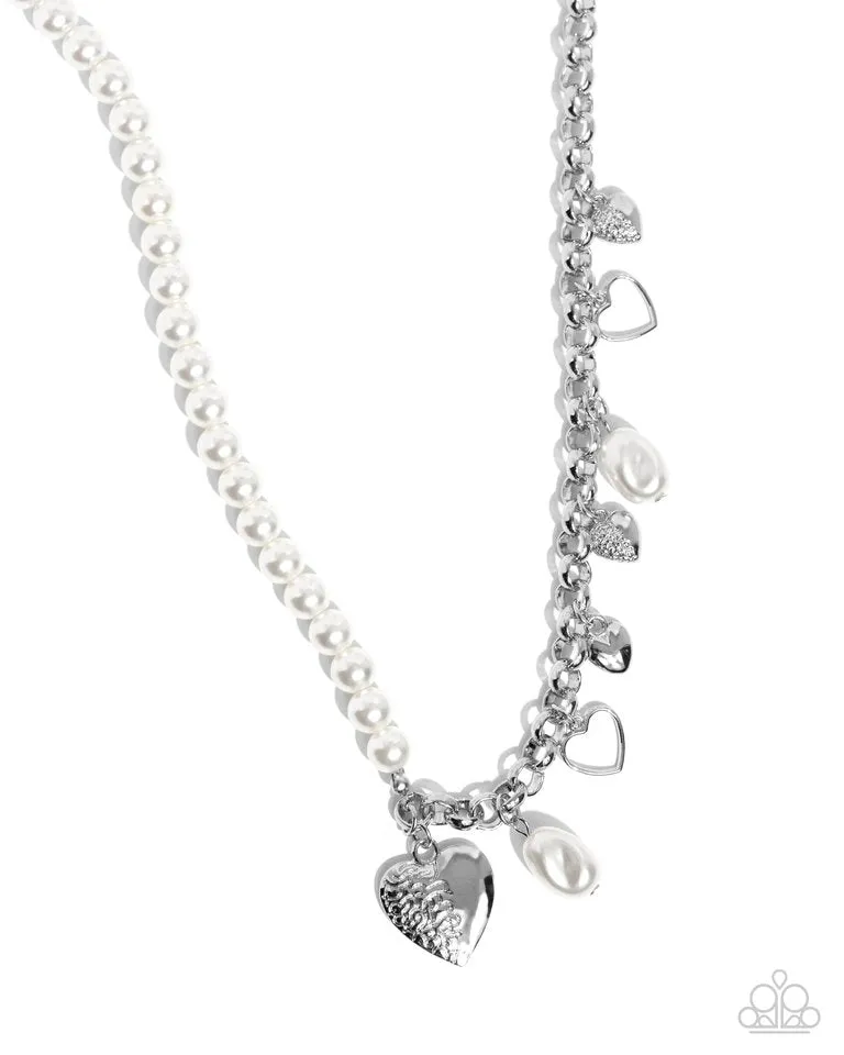 Paparazzi Necklace ~ Charming Competitor - White