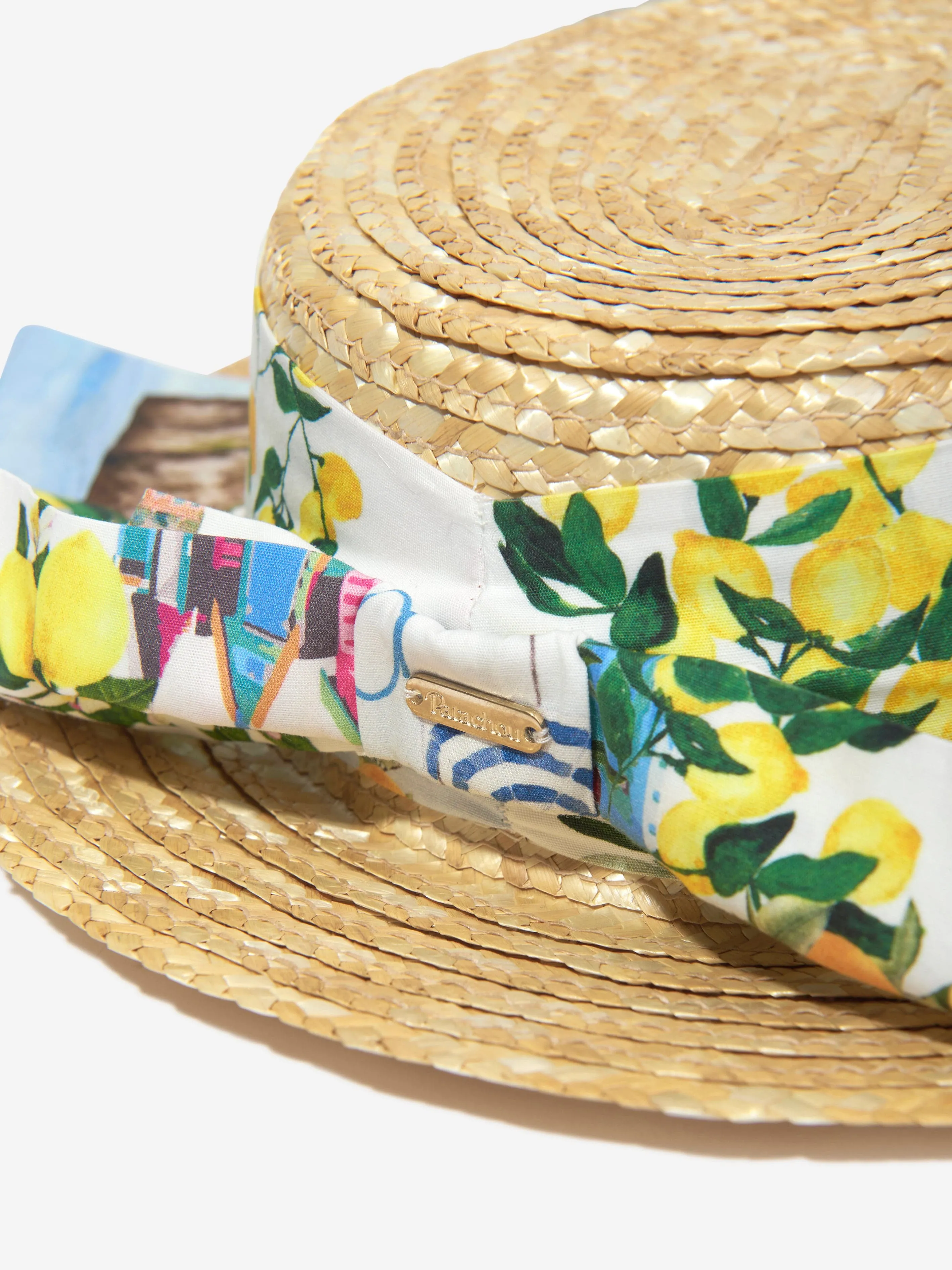 Patachou Girls Beach Club Straw Hat in Multicolour