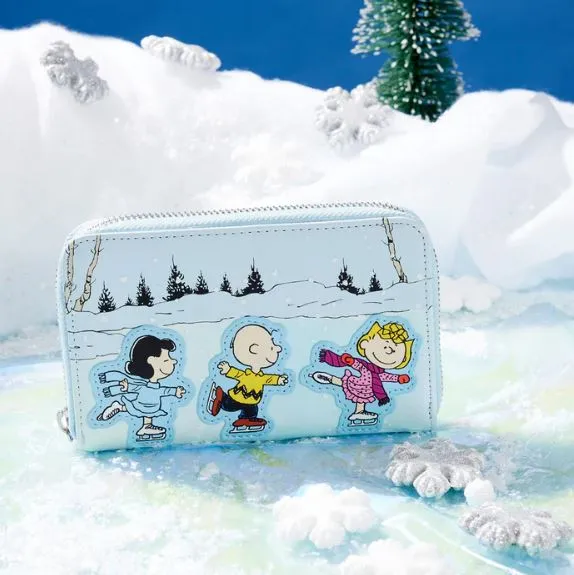 PEANUTS® Loungefly Charlie Brown and Friends Ice Skating Zip Around Wallet