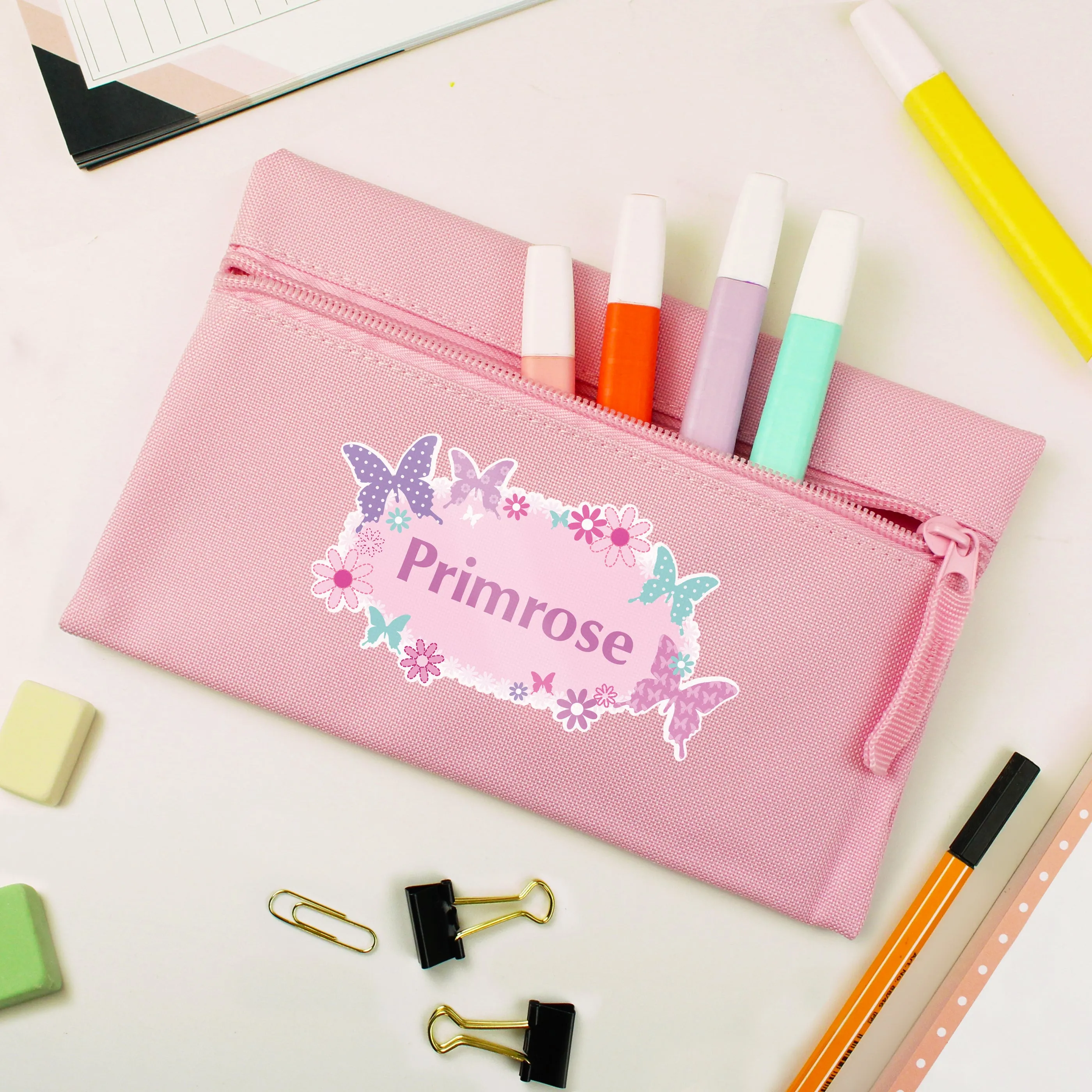 Personalised Butterfly Pencil Case