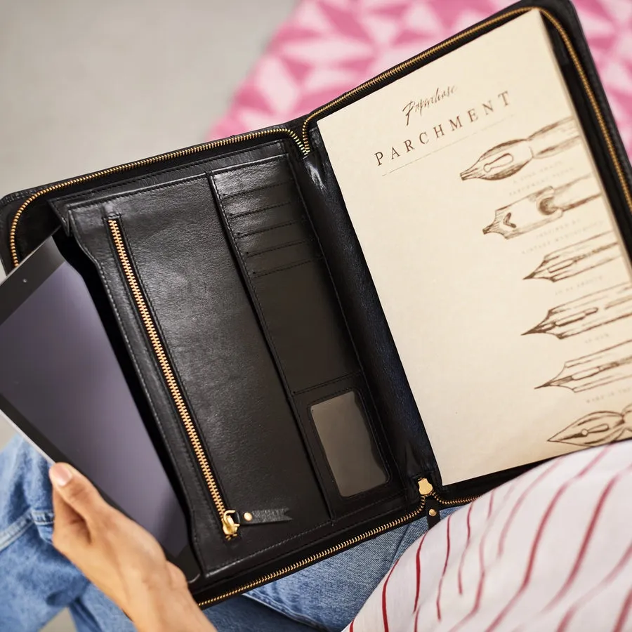 Personalised Leather A4 Document Holder and Organiser