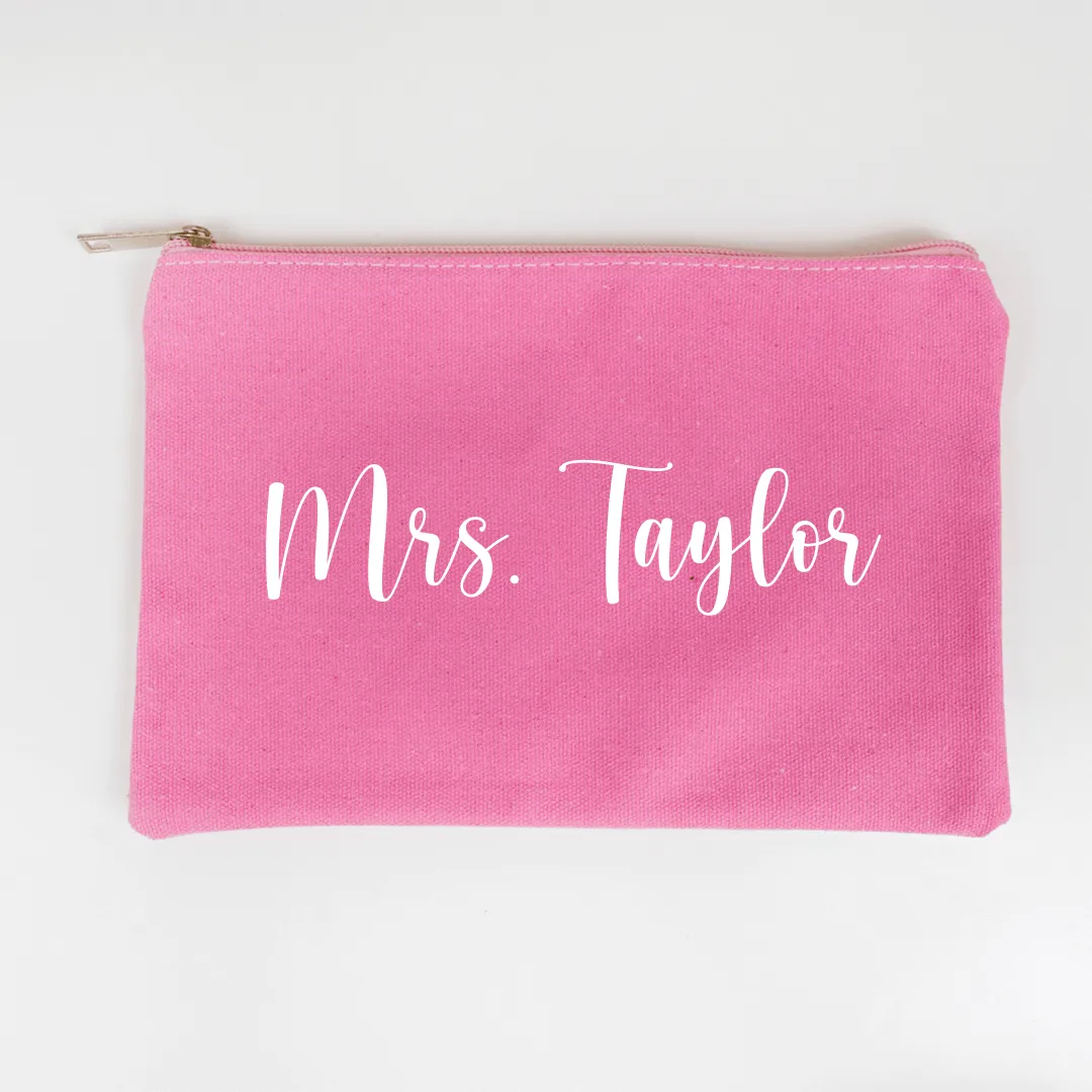 Personalized Mrs. Taylor Makeup Bag