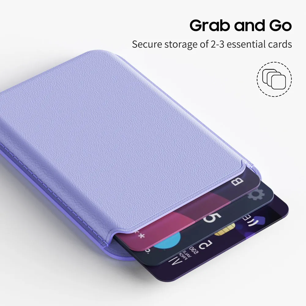 Pink and Purple Fantasy | Leather Wallet with MagSafe