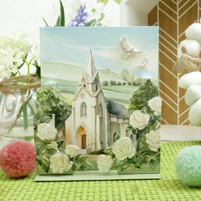 Pop-Up Stepper Cards - Charming Church