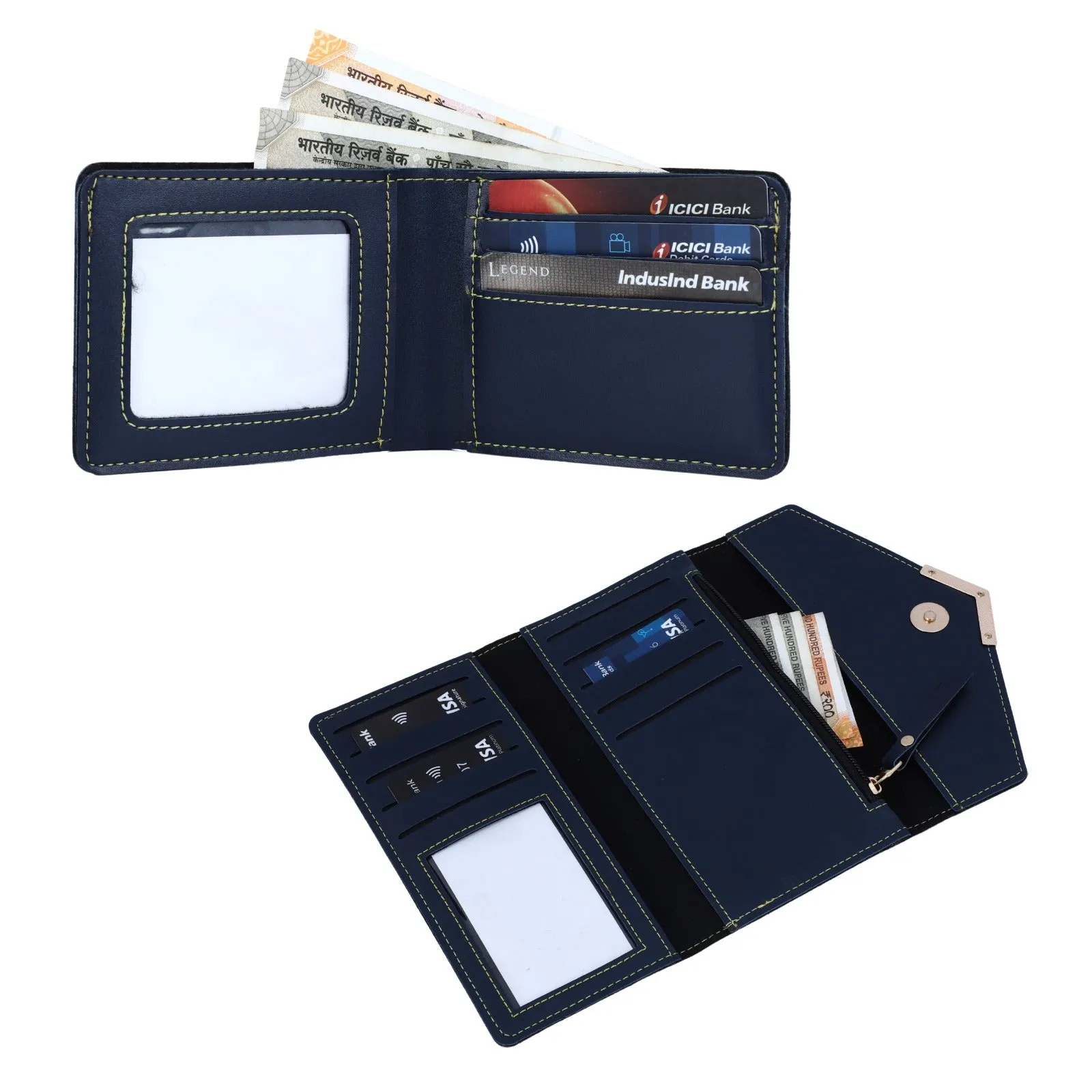 Premium Quality Customized Wallet Combo For Couple | Black Color