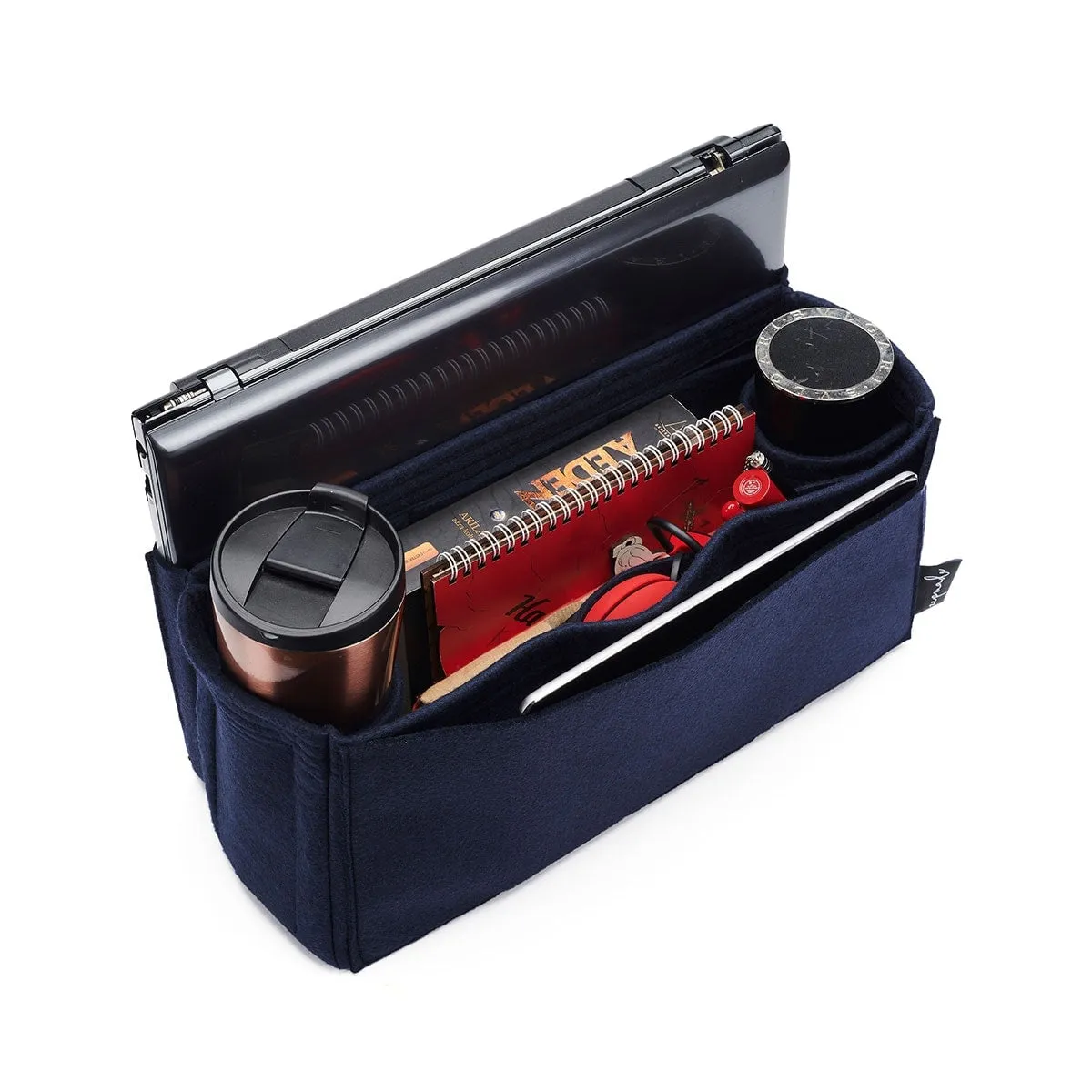 Purse Organizer Insert for Balenciaga Classic City Medium, Bag Organizer with Laptop Compartment and Double Bottle Holders