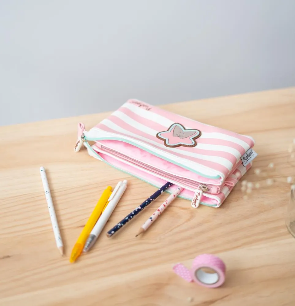 PUSHEEN - Rose Collection - Triple Pencil Case