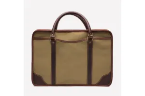 Putney Canvas Briefcase - Olive