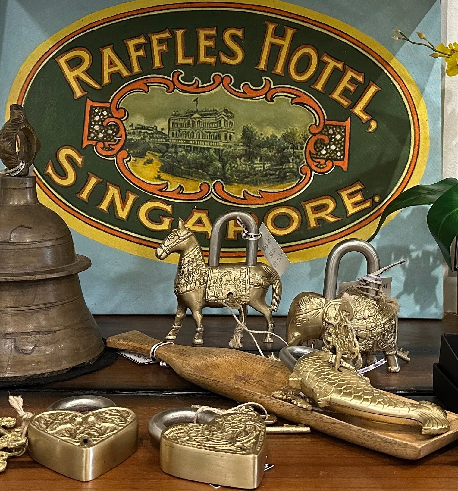 Raffles painted art sign