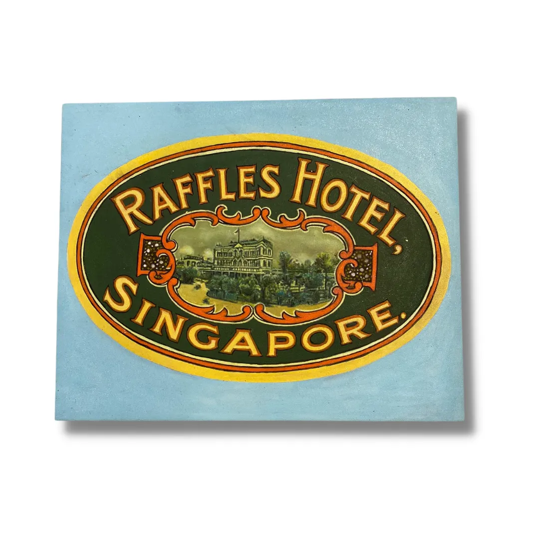 Raffles painted art sign