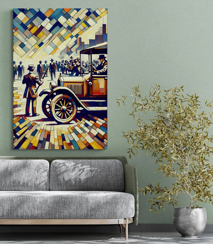 Retrospective Revival: Cubist Wall Art - canvas