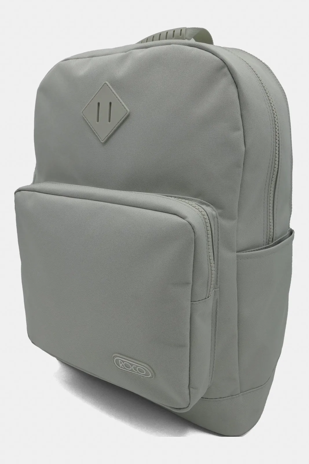 Roco Grey Plain Backpack With Pencil Case (17 Inch)