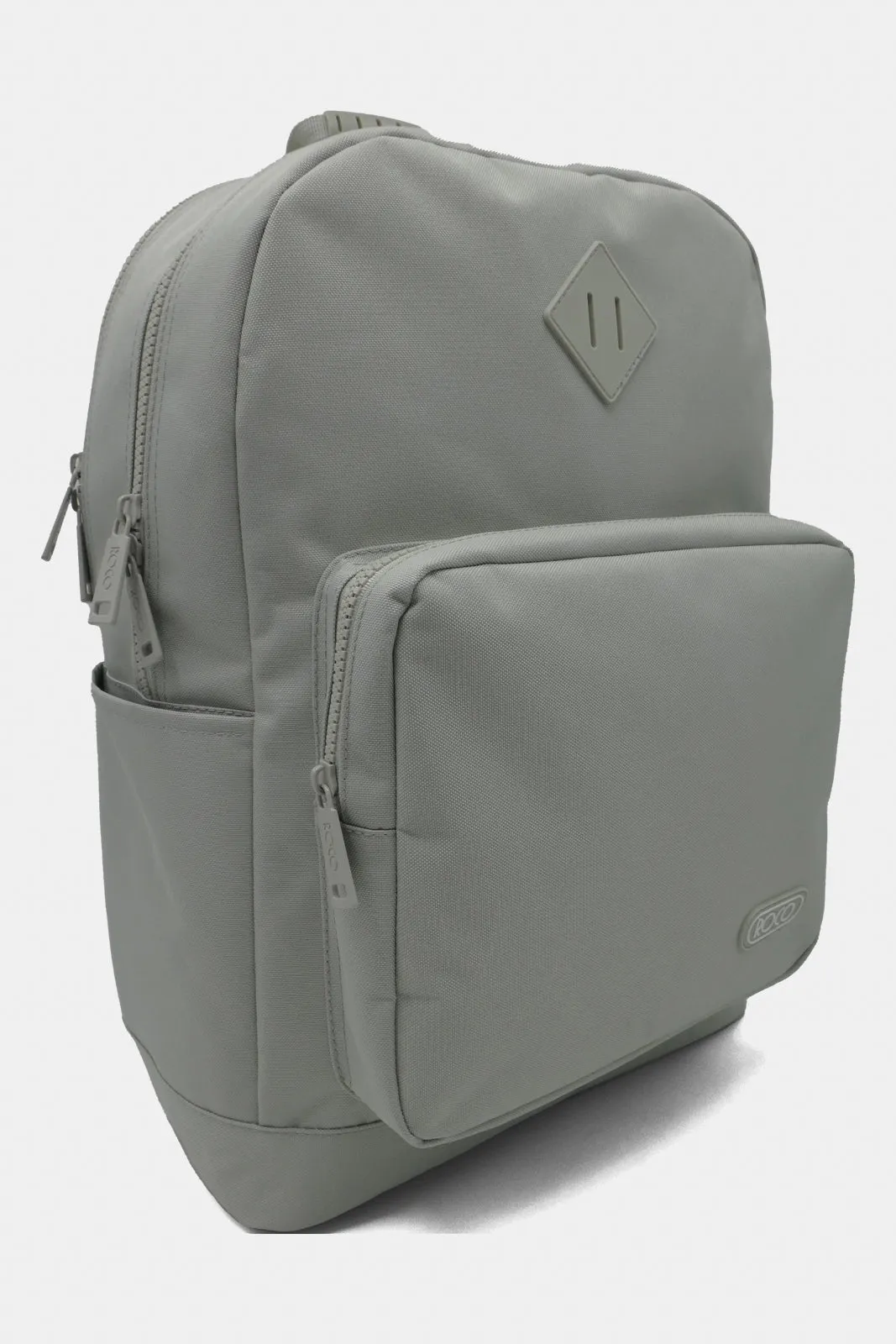 Roco Grey Plain Backpack With Pencil Case (17 Inch)